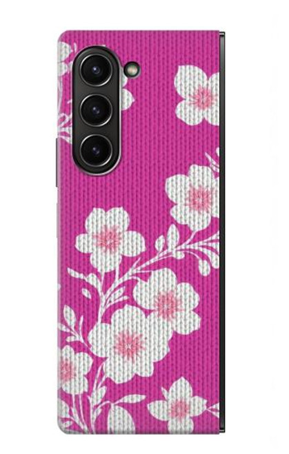 S3924 Cherry Blossom Pink Background Funda Carcasa Case para Samsung Galaxy Z Fold 5