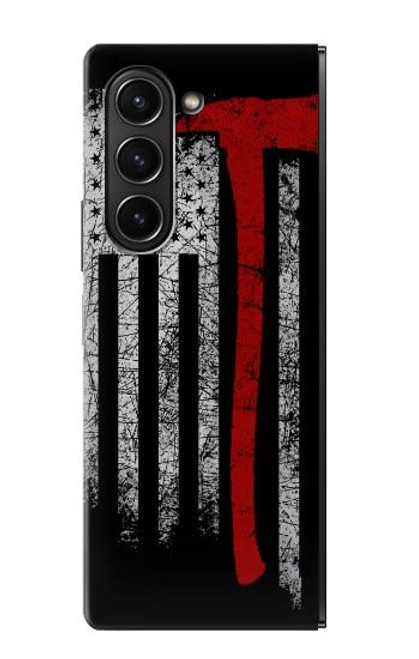 S3958 Firefighter Axe Flag Funda Carcasa Case para Samsung Galaxy Z Fold 5