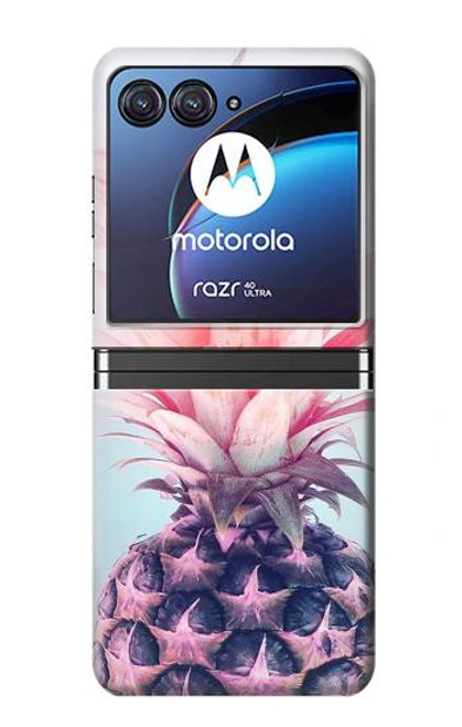 S3711 Pink Pineapple Funda Carcasa Case para Motorola Razr 40 Ultra