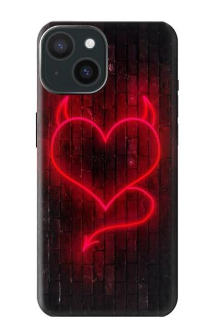 S3682 Devil Heart Funda Carcasa Case para iPhone 15