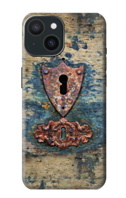 S3955 Vintage Keyhole Weather Door Funda Carcasa Case para iPhone 15