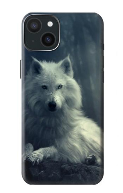 S1516 White Wolf Funda Carcasa Case para iPhone 15 Plus