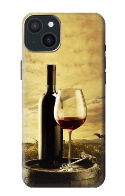 S2042 A Grape Vineyard Grapes Bottle Red Wine Funda Carcasa Case para iPhone 15 Plus