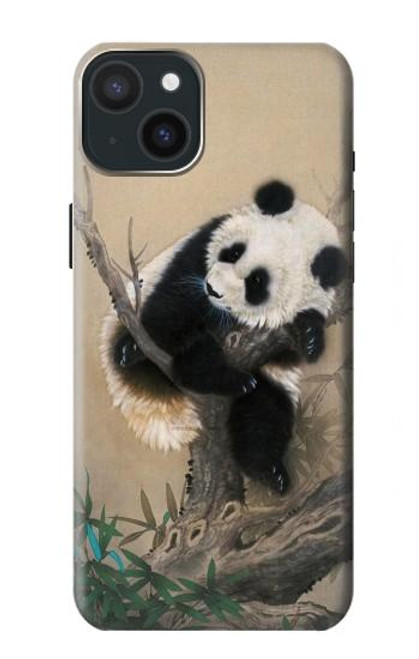 S2210 Panda Fluffy Art Painting Funda Carcasa Case para iPhone 15 Plus