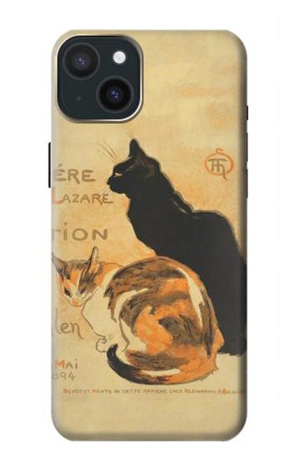 S3229 Vintage Cat Poster Funda Carcasa Case para iPhone 15 Plus
