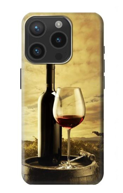 S2042 A Grape Vineyard Grapes Bottle Red Wine Funda Carcasa Case para iPhone 15 Pro
