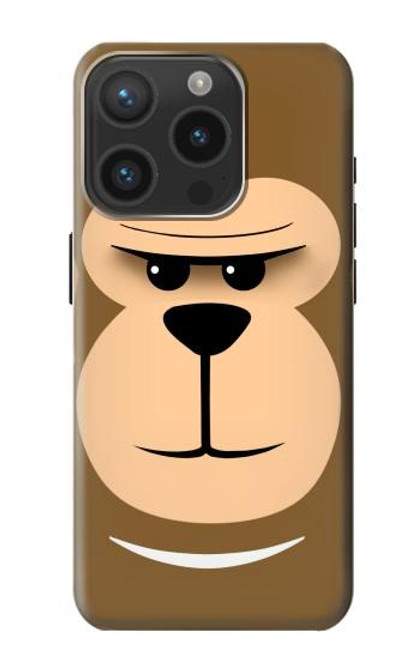 S2721 Cute Grumpy Monkey Cartoon Funda Carcasa Case para iPhone 15 Pro