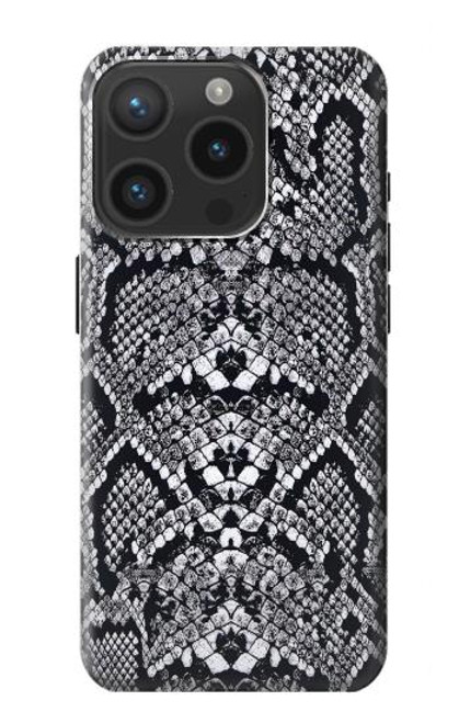 S2855 White Rattle Snake Skin Graphic Printed Funda Carcasa Case para iPhone 15 Pro