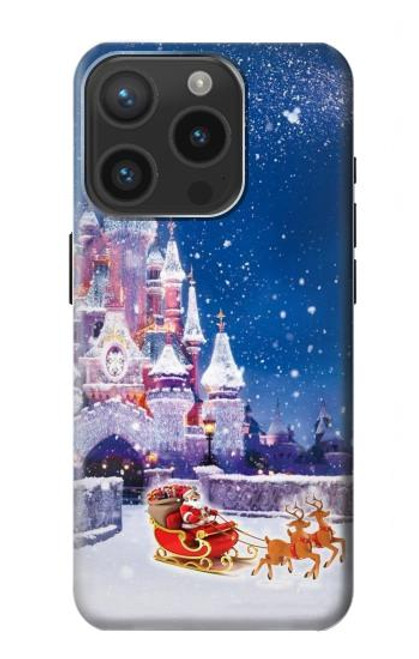 S3282 Santa Xmas Castle Funda Carcasa Case para iPhone 15 Pro