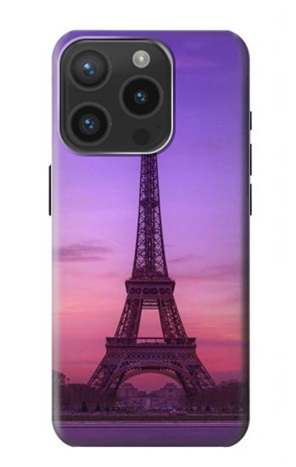 S3447 Eiffel Paris Sunset Funda Carcasa Case para iPhone 15 Pro