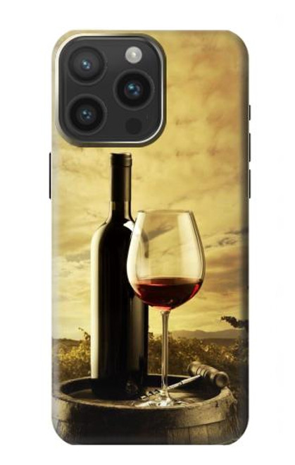 S2042 A Grape Vineyard Grapes Bottle Red Wine Funda Carcasa Case para iPhone 15 Pro Max