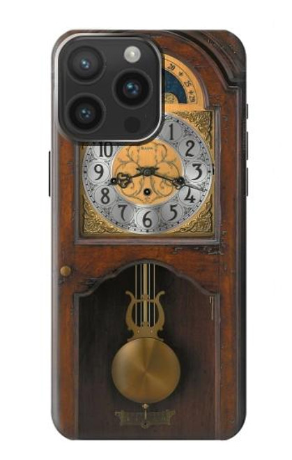 S3173 Grandfather Clock Antique Wall Clock Funda Carcasa Case para iPhone 15 Pro Max