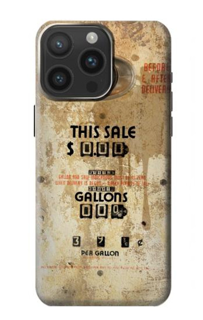 S3954 Vintage Gas Pump Funda Carcasa Case para iPhone 15 Pro Max