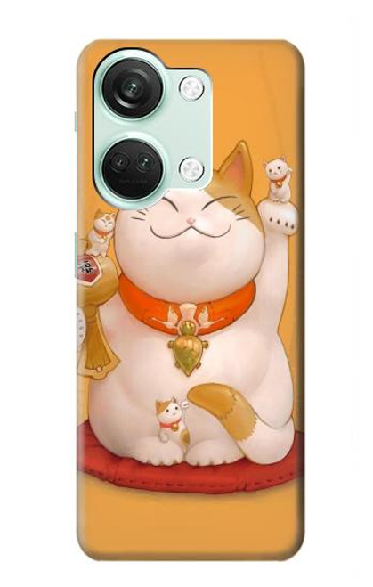 S1217 Maneki Neko Lucky Cat Funda Carcasa Case para OnePlus Nord 3