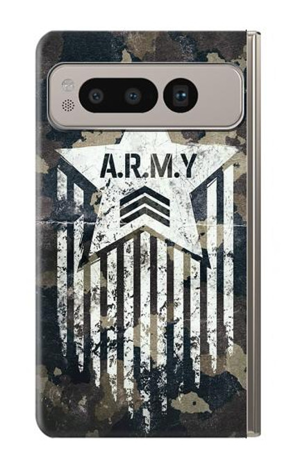 S3666 Army Camo Camouflage Funda Carcasa Case para Google Pixel Fold