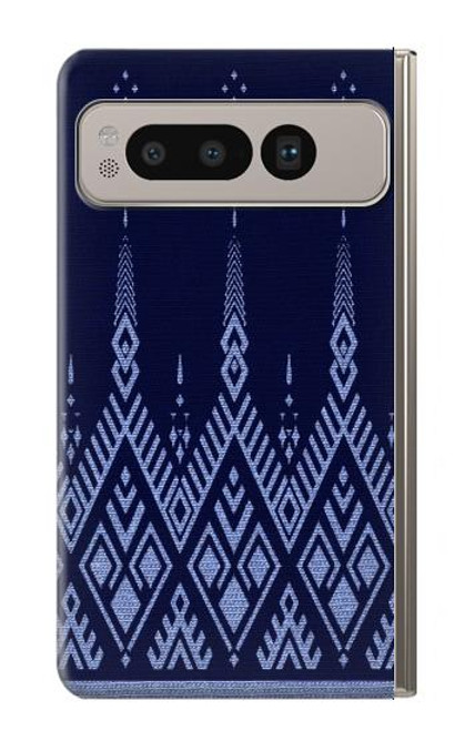 S3950 Textile Thai Blue Pattern Funda Carcasa Case para Google Pixel Fold