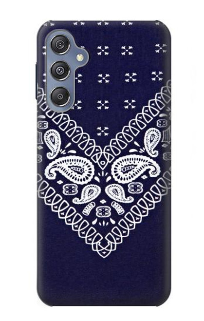 S3357 Navy Blue Bandana Pattern Funda Carcasa Case para Samsung Galaxy M34 5G