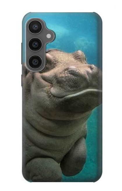 S3871 Cute Baby Hippo Hippopotamus Funda Carcasa Case para Samsung Galaxy S23 FE