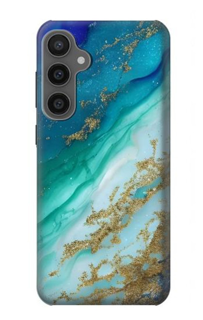 S3920 Abstract Ocean Blue Color Mixed Emerald Funda Carcasa Case para Samsung Galaxy S23 FE