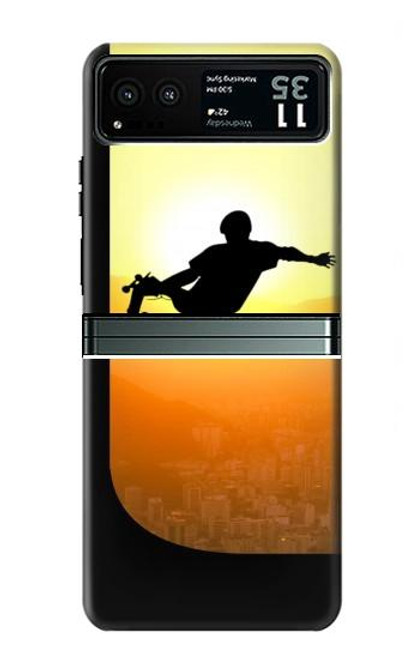 S2676 Extreme Skateboard Sunset Funda Carcasa Case para Motorola Razr 40