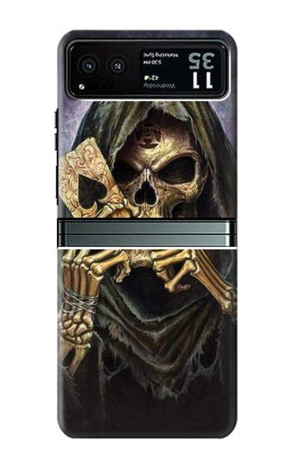 S3594 Grim Reaper Wins Poker Funda Carcasa Case para Motorola Razr 40