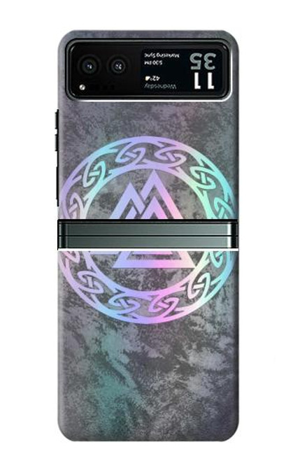 S3833 Valknut Odin Wotans Knot Hrungnir Heart Funda Carcasa Case para Motorola Razr 40