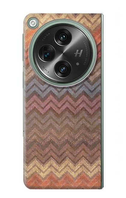 S3752 Zigzag Fabric Pattern Graphic Printed Funda Carcasa Case para OnePlus OPEN