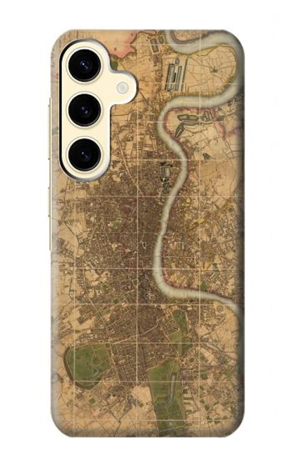 S3230 Vintage Map of London Funda Carcasa Case para Samsung Galaxy S24