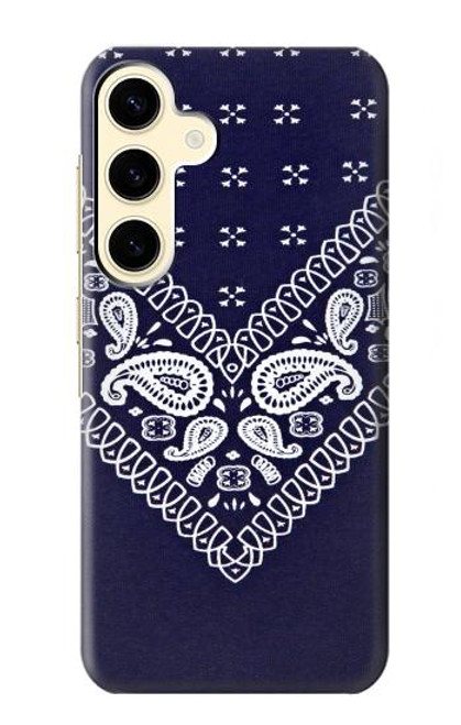 S3357 Navy Blue Bandana Pattern Funda Carcasa Case para Samsung Galaxy S24