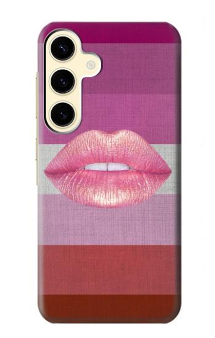 S3473 LGBT Lesbian Flag Funda Carcasa Case para Samsung Galaxy S24