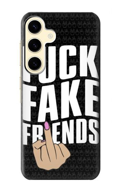 S3598 Middle Finger Fuck Fake Friend Funda Carcasa Case para Samsung Galaxy S24