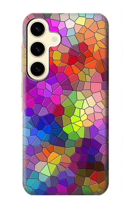 S3677 Colorful Brick Mosaics Funda Carcasa Case para Samsung Galaxy S24