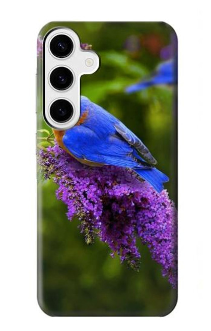 S1565 Bluebird of Happiness Blue Bird Funda Carcasa Case para Samsung Galaxy S24 Plus