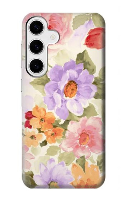 S3035 Sweet Flower Painting Funda Carcasa Case para Samsung Galaxy S24 Plus