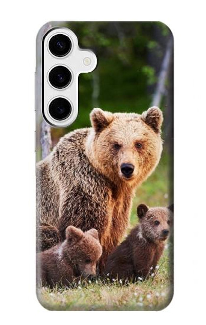 S3558 Bear Family Funda Carcasa Case para Samsung Galaxy S24 Plus