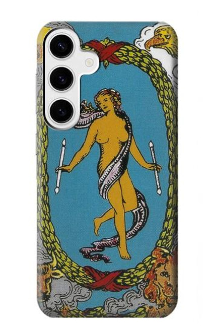 S3746 Tarot Card The World Funda Carcasa Case para Samsung Galaxy S24 Plus