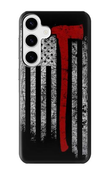 S3958 Firefighter Axe Flag Funda Carcasa Case para Samsung Galaxy S24 Plus