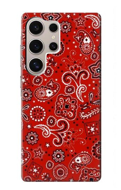 S3354 Red Classic Bandana Funda Carcasa Case para Samsung Galaxy S24 Ultra