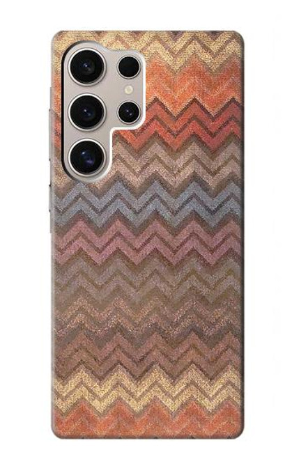 S3752 Zigzag Fabric Pattern Graphic Printed Funda Carcasa Case para Samsung Galaxy S24 Ultra