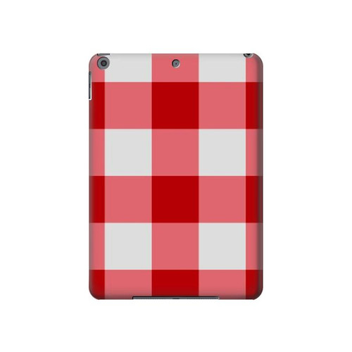 S3535 Red Gingham Funda Carcasa Case para iPad 10.2 (2021,2020,2019), iPad 9 8 7