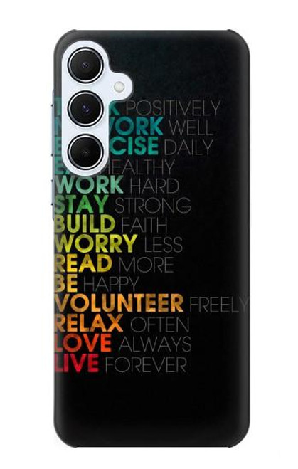 S3523 Think Positive Words Quotes Funda Carcasa Case para Samsung Galaxy A55 5G