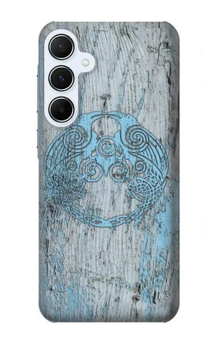 S3829 Huginn And Muninn Twin Ravens Norse Funda Carcasa Case para Samsung Galaxy A55 5G