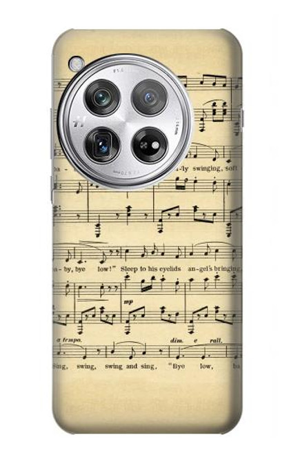 S2504 Vintage Music Sheet Funda Carcasa Case para OnePlus 12