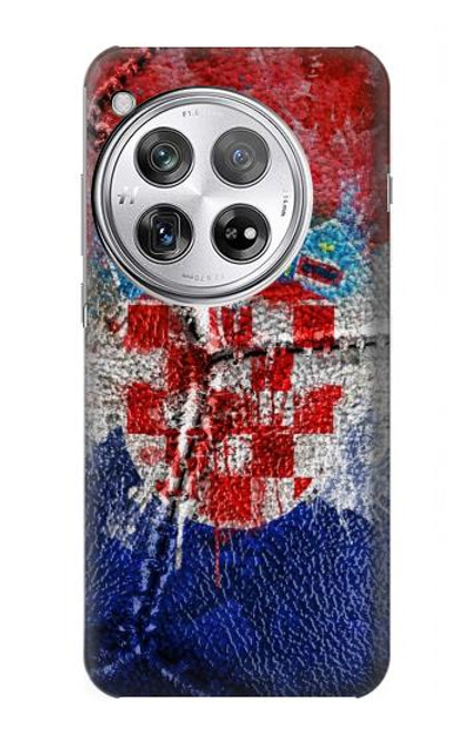 S3313 Croatia Flag Vintage Football Graphic Funda Carcasa Case para OnePlus 12