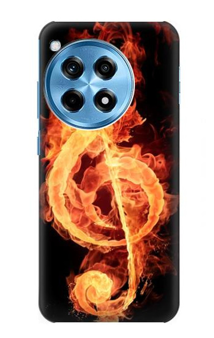 S0493 Music Note Burn Funda Carcasa Case para OnePlus 12R