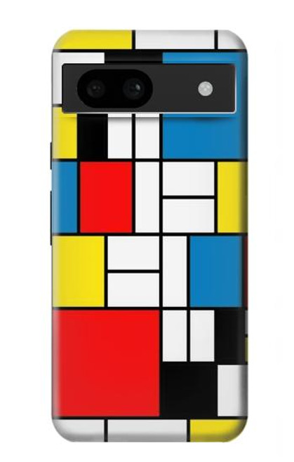 S3814 Piet Mondrian Line Art Composition Funda Carcasa Case para Google Pixel 8a