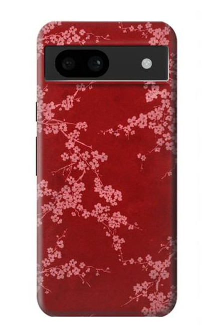 S3817 Red Floral Cherry blossom Pattern Funda Carcasa Case para Google Pixel 8a