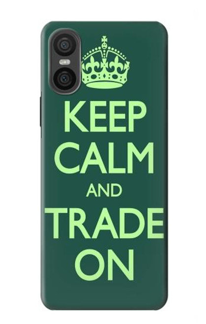 S3862 Keep Calm and Trade On Funda Carcasa Case para Sony Xperia 10 VI