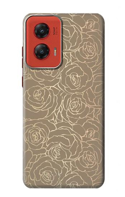 S3466 Gold Rose Pattern Funda Carcasa Case para Motorola Moto G Stylus 5G (2024)