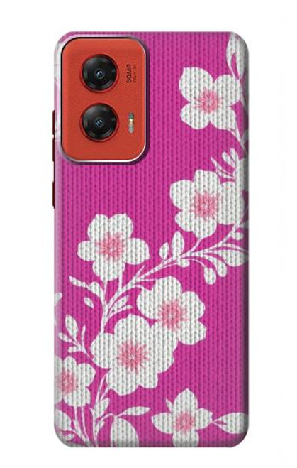 S3924 Cherry Blossom Pink Background Funda Carcasa Case para Motorola Moto G Stylus 5G (2024)